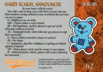 1995 Cardtoons #62 Harry Scaray Back
