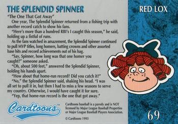 1995 Cardtoons #69 The Splendid Spinner Back