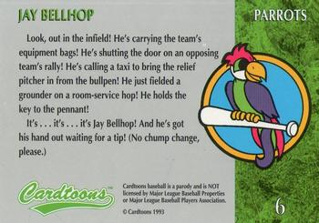 1995 Cardtoons #6 Jay Bellhop Back