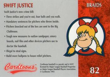 1995 Cardtoons #82 Swift Justice Back