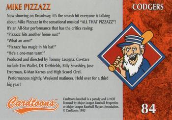 1995 Cardtoons #84 Mike Pizzazz Back