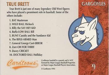 1995 Cardtoons #9 True Brett Back