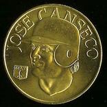 1992 Bandai Sport Star Collector Coins #NNO Jose Canseco Front