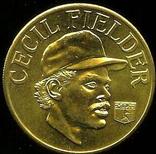 1992 Bandai Sport Star Collector Coins #NNO Cecil Fielder Front