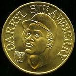 1992 Bandai Sport Star Collector Coins #NNO Darryl Strawberry Front