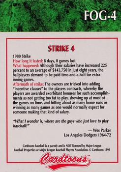 1995 Cardtoons - Field of Greed #FOG-4 Strike 4: 1980 Strike Back