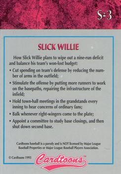 1995 Cardtoons - Politics in Baseball #S-3 Slick Willie Back