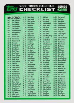 2006 Topps - Checklists Green #1 Checklist Series 1: 1-255 Front