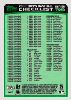 2006 Topps - Checklists Green #3 Checklist Series 2: Inserts Back