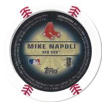 2013 Topps MLB Chipz - Gold #NNO Mike Napoli Back