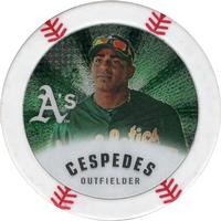 2013 Topps MLB Chipz - Silver #NNO Yoenis Cespedes Front