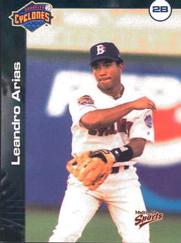 2001 Multi-Ad Brooklyn Cyclones #4 Leandro Arias Front