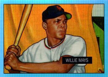 2013 Bowman - Blue Sapphire Refractor Rookie Reprints #305 Willie Mays Front