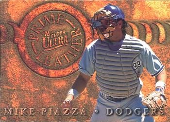 1996 Ultra - Prime Leather #10 Mike Piazza Front