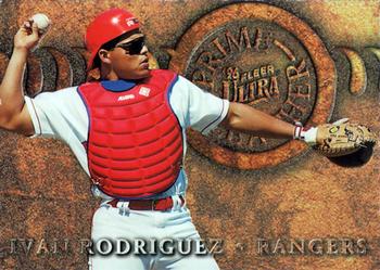 1996 Ultra - Prime Leather #1 Ivan Rodriguez Front