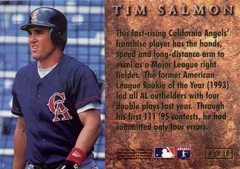1996 Ultra - Prime Leather #9 Tim Salmon Back