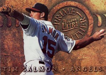 1996 Ultra - Prime Leather #9 Tim Salmon Front