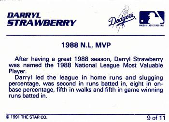 1991 Star Darryl Strawberry #9 Darryl Strawberry Back