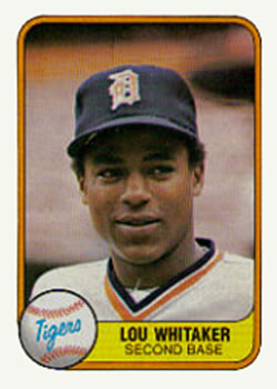 1981 Fleer #463 Lou Whitaker Front