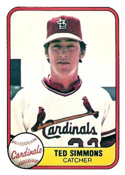 1981 Fleer #528 Ted Simmons Front