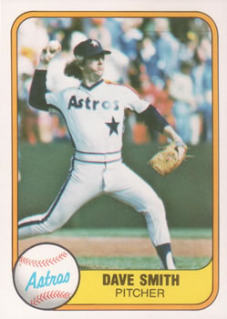 1981 Fleer #71 Dave Smith Front
