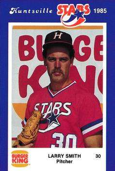 1985 Burger King Huntsville Stars #NNO Larry Smith Front