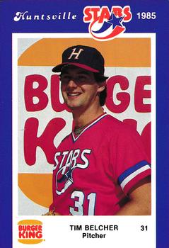 1985 Burger King Huntsville Stars #NNO Tim Belcher Front