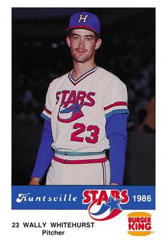 1986 Burger King Huntsville Stars #NNO Wally Whitehurst Front