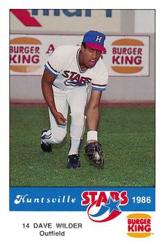 1986 Burger King Huntsville Stars #NNO Dave Wilder Front