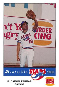 1986 Burger King Huntsville Stars #NNO Damon Farmar Front