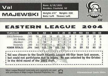 2004 Grandstand Eastern League Top Prospects #NNO Val Majewski Back