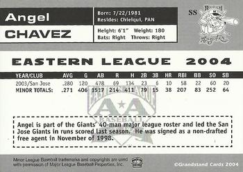 2004 Grandstand Eastern League Top Prospects #NNO Angel Chavez Back