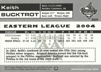 2004 Grandstand Eastern League Top Prospects #NNO Keith Bucktrot Back