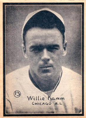 1931 W517 #13 Willie Kamm Front