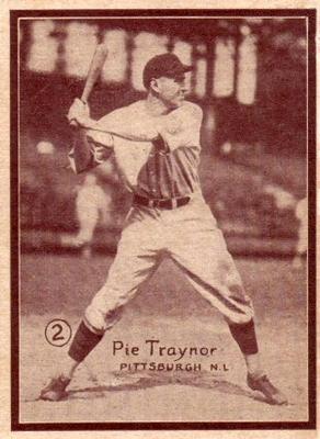 1931 W517 #2 Pie Traynor Front