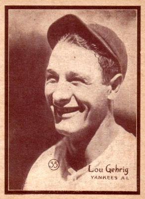 1931 W517 #35 Lou Gehrig Front