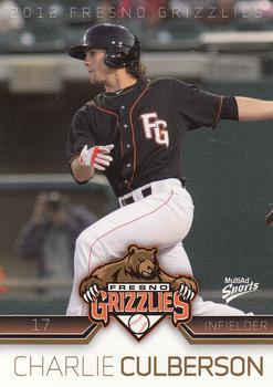 2012 MultiAd Fresno Grizzlies #4 Charlie Culberson Front