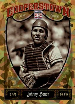 2013 Panini Cooperstown - Gold Crystal #80 Johnny Bench Front