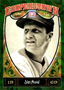 2013 Panini Cooperstown - Green Crystal #56 Stan Musial Front