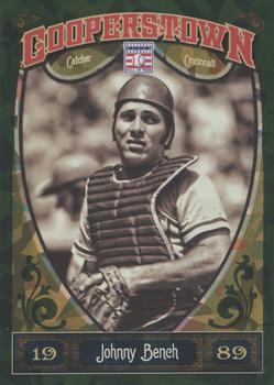 2013 Panini Cooperstown - Green Crystal #80 Johnny Bench Front