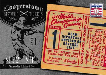 2013 Panini Cooperstown - Historic Tickets #15 1944 World Series Front