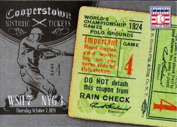 2013 Panini Cooperstown - Historic Tickets #6 1924 World Series Front