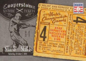2013 Panini Cooperstown - Historic Tickets #16 1944 World Series Front