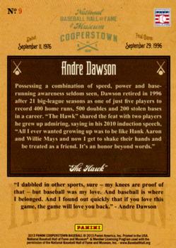 2013 Panini Cooperstown - Induction #9 Andre Dawson Back