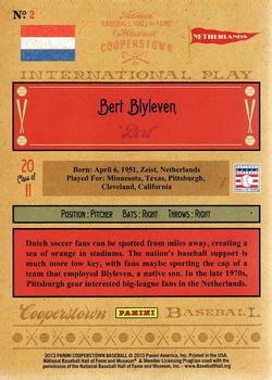2013 Panini Cooperstown - International Play #2 Bert Blyleven Back