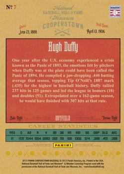 2013 Panini Cooperstown - Numbers Game #7 Hugh Duffy Back