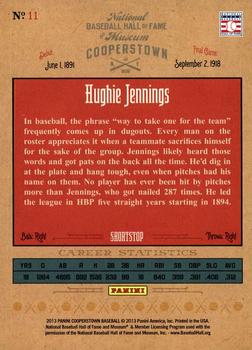2013 Panini Cooperstown - Numbers Game #11 Hughie Jennings Back