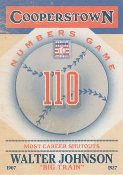 2013 Panini Cooperstown - Numbers Game #13 Walter Johnson Front