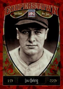2013 Panini Cooperstown - Red Crystal #1 Lou Gehrig Front