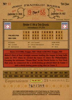 2013 Panini Cooperstown - Red Crystal #12 Home Run Baker Back